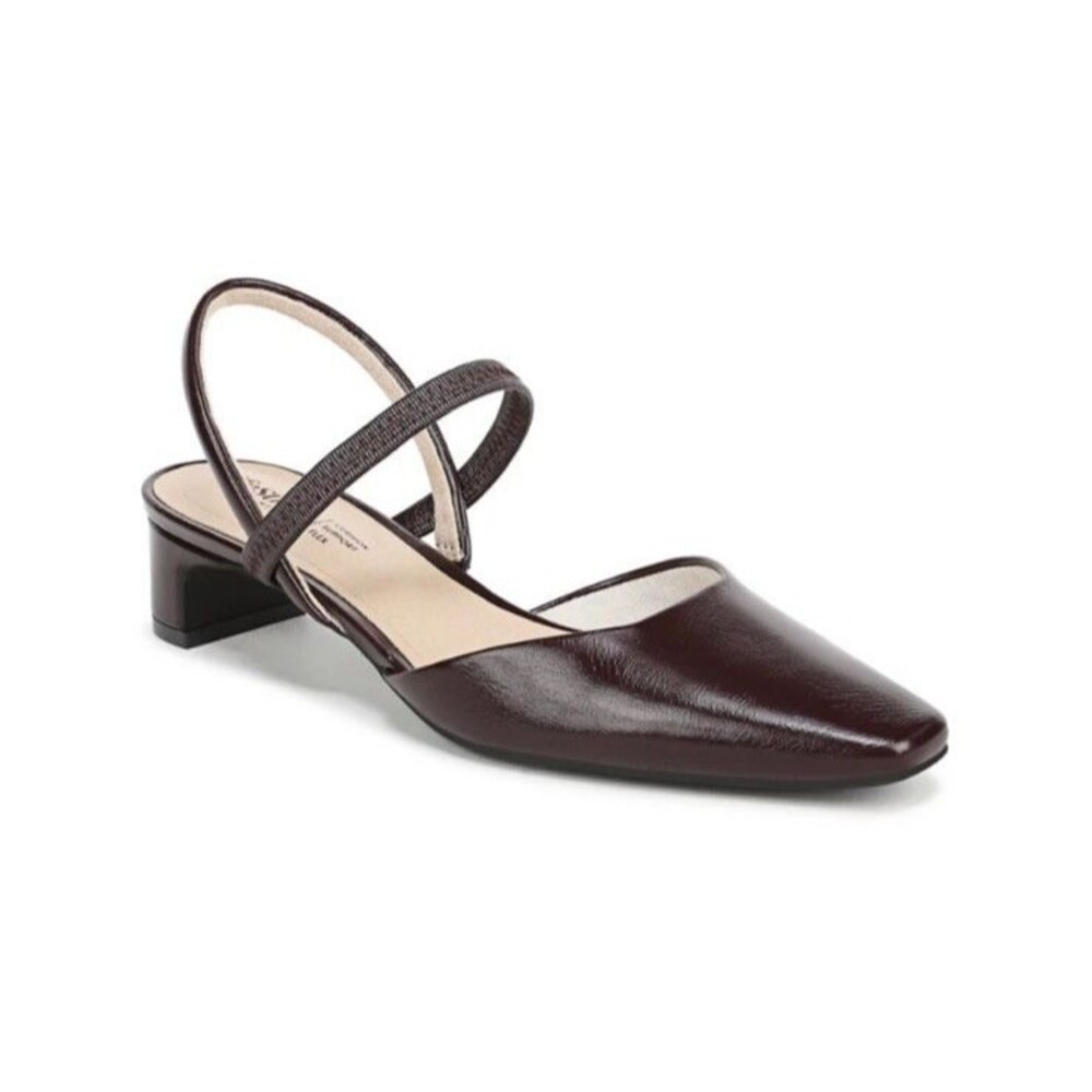 NWOB Lifestride Lainey Strappy Sandals Chocolate Plum Faux Leather - Size 7.5M